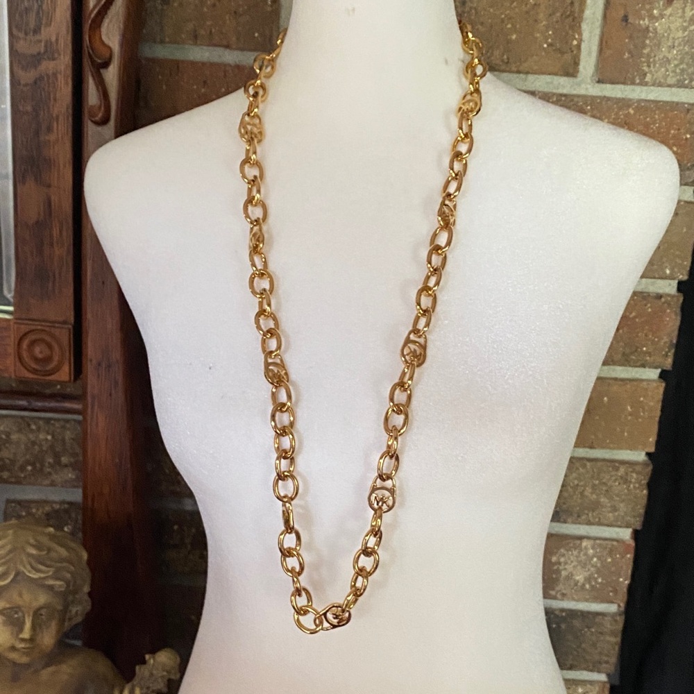 Elegant Gold Link Chain Necklace for Women Michael Kors ❤️🔥🍒